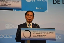 Le ministre vietnamien des Affaires étrangères Bui Thanh Son à la réunion du Conseil de l'OCDE 2024. Photo : VNA.