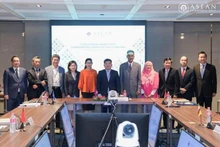 L’ambassadeur Nguyên Hai Bang, représentant du Vietnam auprès de l’ASEAN (3e à partir de la gauche) lors de troisième réunion du Comité de coordination de la connectivité de l’ASEAN. Photo : VNA