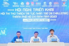 Lors de la conférence de presse sur le concours AI Challenge. Photo : VNA.