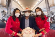 À l'heure actuelle, il y a neuf vols par semaine entre les aéroports sud-coréens et l'aéroport international de Cam Ranh. Photo : VOV.