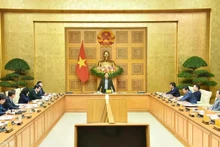 Le vice-Premier ministre Bui Thanh Son lors de la réunion. Photo : VNA.
