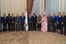 Des représentants des ambassadeurs et chargés d’affaires de plus de 20 pays francophones en Égypte, lors de la cérémonie de lancement du Mois de la Francophonie 2023 en Égypte. Photo : baoquocte.vn