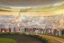 Des visiteurs à l'intérieur du Musée de la Victoire de Diên Biên Phu. Photo : VNA.