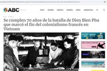 Capture d'écran du journal ABC Mundial rapportant la victoire de Diên Biên Phu. Photo : VNA.