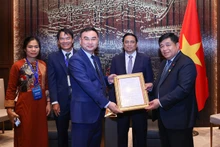 Le certificat d’investissement pour le projet du groupe thaïlandais Runergy PV Technology Ltd. Photo : baodautu.vn