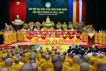 Panorama du 9e Congrès national des délégués de l’Église bouddhique du Vietnam. Photo : VNA.