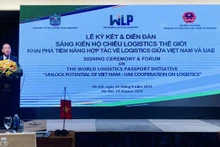 Trân Quang Huy, directeur du département des marchés d'Asie-Afrique, ministère de l'Industrie et du Commerce, lors de l'événement. Photo : VNA.
