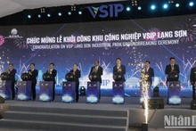 Cérémonie de mise en chantier du parc industriel VSIP Lang Son. Photo : NDEL.