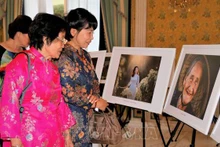 Un coin de l’exposition de photos intitulée "Un aperçu du Vietnam à Venise". Photo : VNA