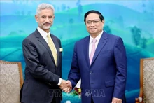 Le Premier ministre vietnamien, Pham Minh Chinh (à droite) et le ministre indien des Affaires étrangères, Subrahmanyam Jaishankar. Photo : VNA.