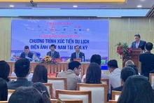 Conférence sur le programme de promotion du tourisme et du cinéma vietnamiens aux États-Unis. Photo : baoquocte.vn