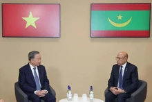 Le dirigeant Tô Lâm (à gauche) et le président mauritanien, Mohamed Ould Ghazouani. Photo : VNA.
