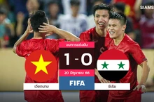 Le journal thaïlandais Siam Sport a été surpris par la performance de l’équipe vietnamienne lors de sa victoire 1 - 0 contre la Syrie. Photo : giaoducthoidai.vn
