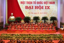 Vue d'ensemble du 9e Congrès national du FPV, à Hanoi, en septembre 2019. Photo : VNA.