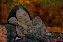 Un œuvre de la laque poncée vietnamienne. Photo : NDEL.