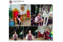 Rma H’Tuyêt publie ses produits sur son compte Facebook. Photo : Nguyên Thao.
