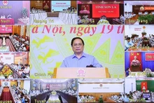 Le Premier ministre Pham Minh Chinh lors de la réunion. Photo : VNA