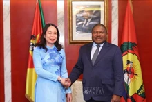 La vice-présidente Vo Thi Anh Xuân et le président de la République du Mozambique, Filipe Nyusi. Photo: AVI.
