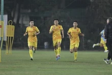 Les joueurs de l'équipe U23 s'entraînent. Photo : VNA.