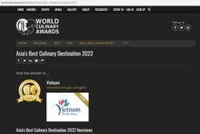 Le Vietnam a remporté le titre "Meilleure destination culinaire en Asie en 2022". 