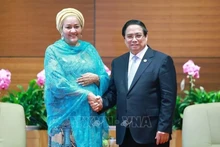 Le Premier ministre Pham MInh Chinh reçoit la vice-secrétaire générale des Nations Unies, Amina Mohammed. Photo :VNA