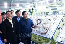 Le Premier ministre visite la société par actions du groupe Truong Hai (THACO). Photo : VNA.