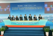 Lancement d’une nouvelle ligne maritime stratégique entre le Golfe du Tonkin, Hai Phong et Kolkata. Photo: VNA