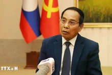 Bounthong Chitmany, membre du Politburo et membre permanent du Secrétariat du Comité central du Parti révolutionnaire populaire lao (PPPL) et vice-président lao. Source : VNA.