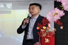 Nguyen Ngoc Hung, président de l'Association des compatriotes de Bac Giang en République de Corée, prend la parole. Photo: Union des organisations d'amitié de la province de Bac Giang
