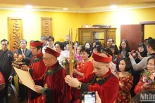 Lors de la cérémonie de commémoration des rois Hung 2025 à Moscou en Russie. Photo: NDEL