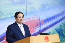 Le Premier ministre Pham Minh Chinh prend la parole lors de l'événement. Photo : VGP.