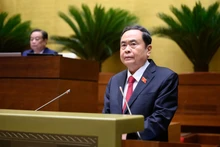Le président de l’Assemblée nationale, Trân Thanh Mân, prend la parole lors de la session. Photo : Quochoi.