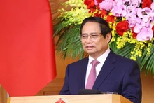 Le Premier ministre Pham Minh Chính, chef du Comité de pilotage du gouvernement chargé du bilan de la mise en œuvre de la résolution n°18-NQ/TW du XIIe Comité central du Parti. Photo : VNA.