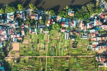 Le village maraîcher de Tra Que vu d’en haut. Photo : VnExpress.
