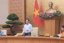 Le vice-Premier ministre et ministre des Affaires étrangères Bui Thanh Son prend la parole. Photo : VNA.