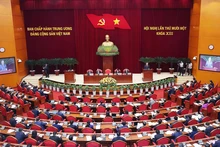 Lors du 11e Plénum du XIIIe Comité central du Parti. Photo : VNA.