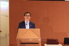 Le vice-ministre de la Santé, Trân Van Thuân à la 78e Assemblée mondiale de la Santé. Photo : VNA.