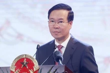 Le Président Vo Van Thuong prononce un discours à l’occasion de la 78e Fête nationale du Vietnam.. Photo : VNA.