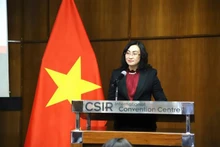 La vice-ministre de l’Industrie et du Commerce Phan Thi Thang lors du séminaire à Pretoria, le 14 septembre. Photo : VNA