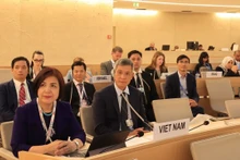 L’assistant du ministre des Affaires étrangères, Nguyen Minh Vu, chef de la délégation vietnamienne, a prononcé un discours important. Photo: VNA