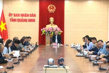 Cao Tuong Huy, président par intérim du Comité populaire provincial de Quang Ninh, prend la parole. Photo: congthuong.vn