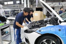 Dans l'usine N°2 de Hyundai Thành Công à Ninh Binh (Nord). Photo : VNA.
