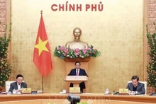 Le Premier ministre Pham Minh Chinh lors de la réunion de la permanence du gouvernement. Photo: VNA