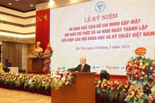 Le Secrétaire général du Parti, Nguyên Phu Trong, lors de la cérémonie à Hanoi, le 24 mars. Photo : VNA.