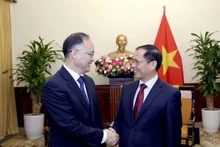 Le ministre vietnamien des Affaires étrangères, Bui Thanh Son (droite) et le vice-ministre chinois des Affaires étrangères et secrétaire général du Comité directeur de coopération bilatérale Chine - Vietnam, Nong Rong. Photo : VNA