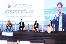 Un représentant de la jeune génération de l’Asie du Sud-Est s’exprime lors de la 15e Conférence internationale sur la Mer Orientale. Photo : VNA.