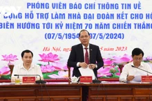 Lors de la réunion tenue ce jeudi matin à Hanoi (photo: VOV)