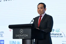 Le vice-premier ministre vietnamien Tran Luu Quang prend la parole. Photo: nongnghiep.vn