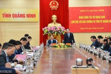 Le secrétaire du Comité provincial du Parti de Quang Ninh, Nguyen Xuan Ky, prend la parole. Photo: baoquocte