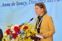 Mme Anne de Soucy, directrice des Partenariats à l’Agence française de Développement (AFD) s'exprime à l'événement. Photo : VNA.